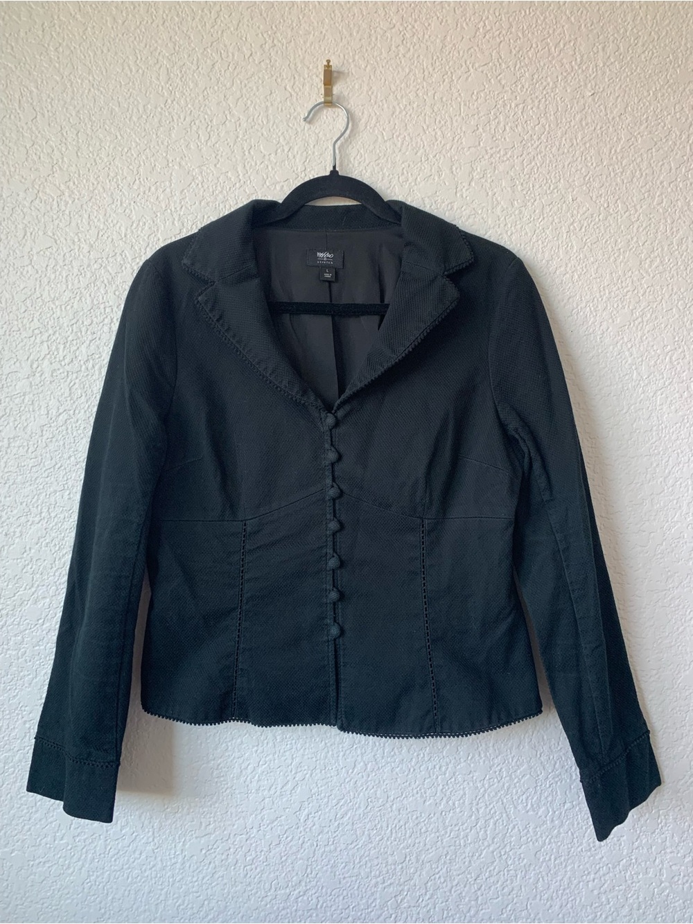 Mossimo Black Tailored Button-Front Blazer